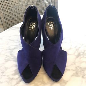 Barneys Co-op Purple Blue Suede Pump Sandals
